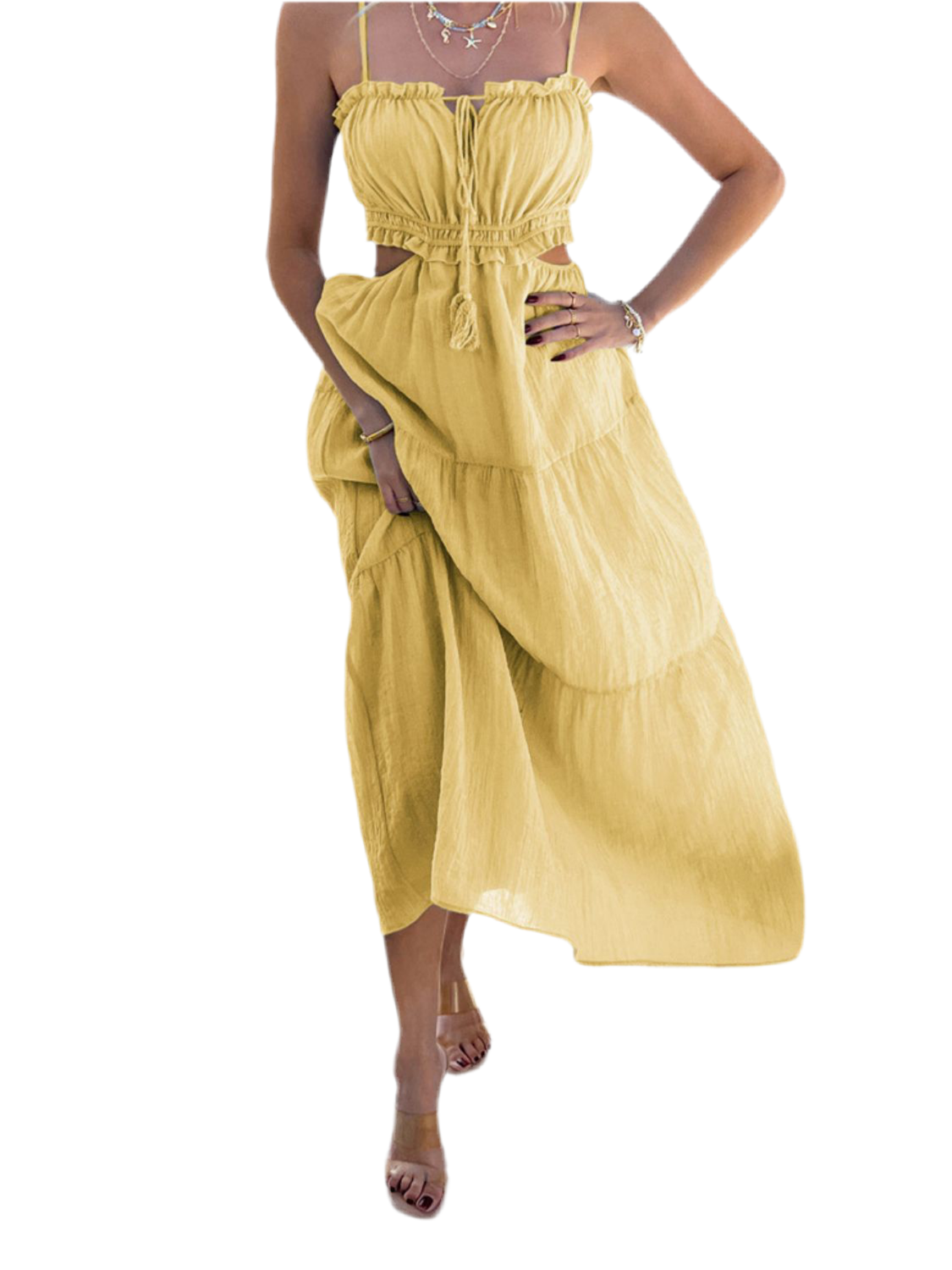 Devine Tie Back Cami Midi Dress