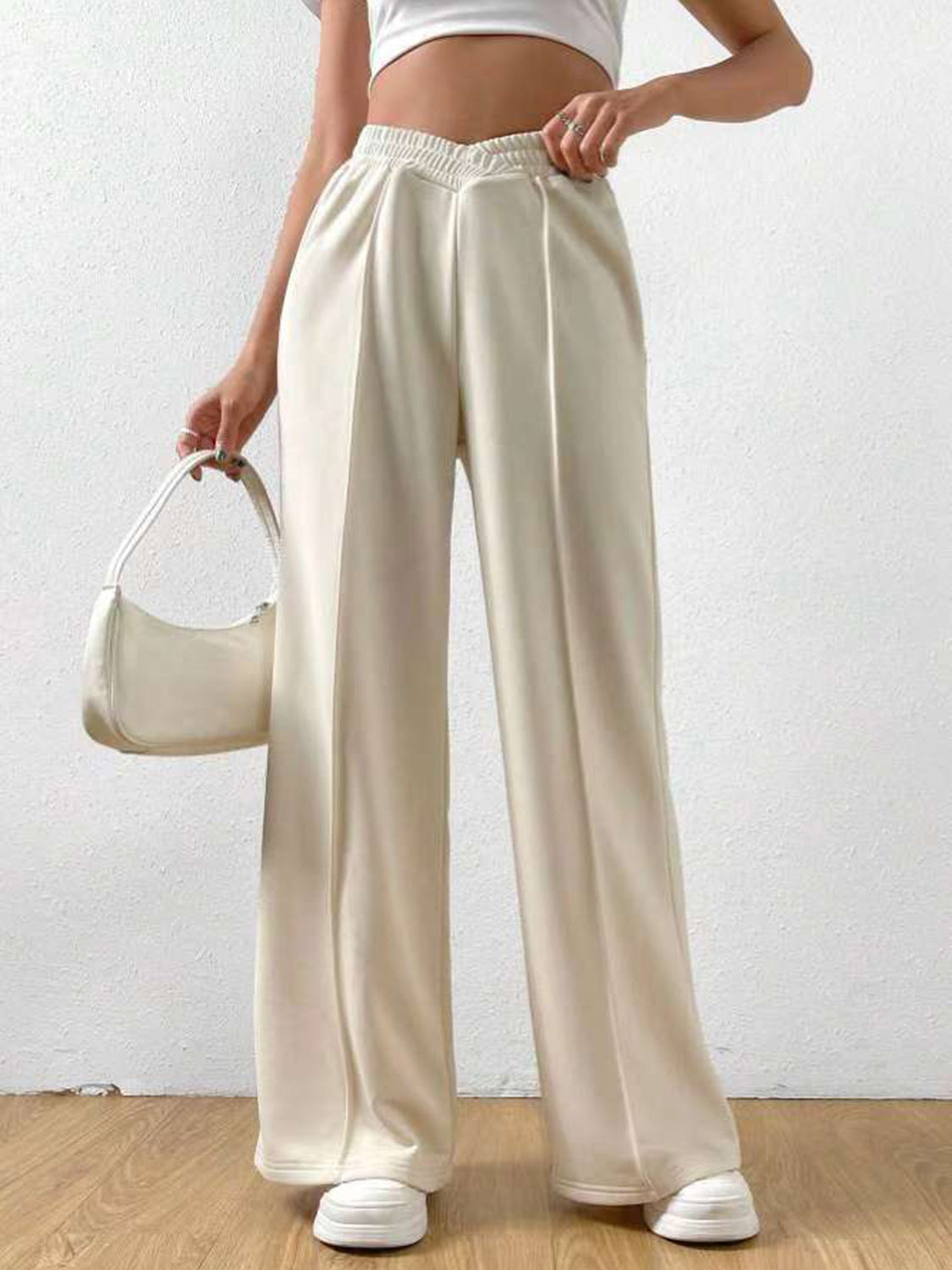 Elastic Wide Leg Pant