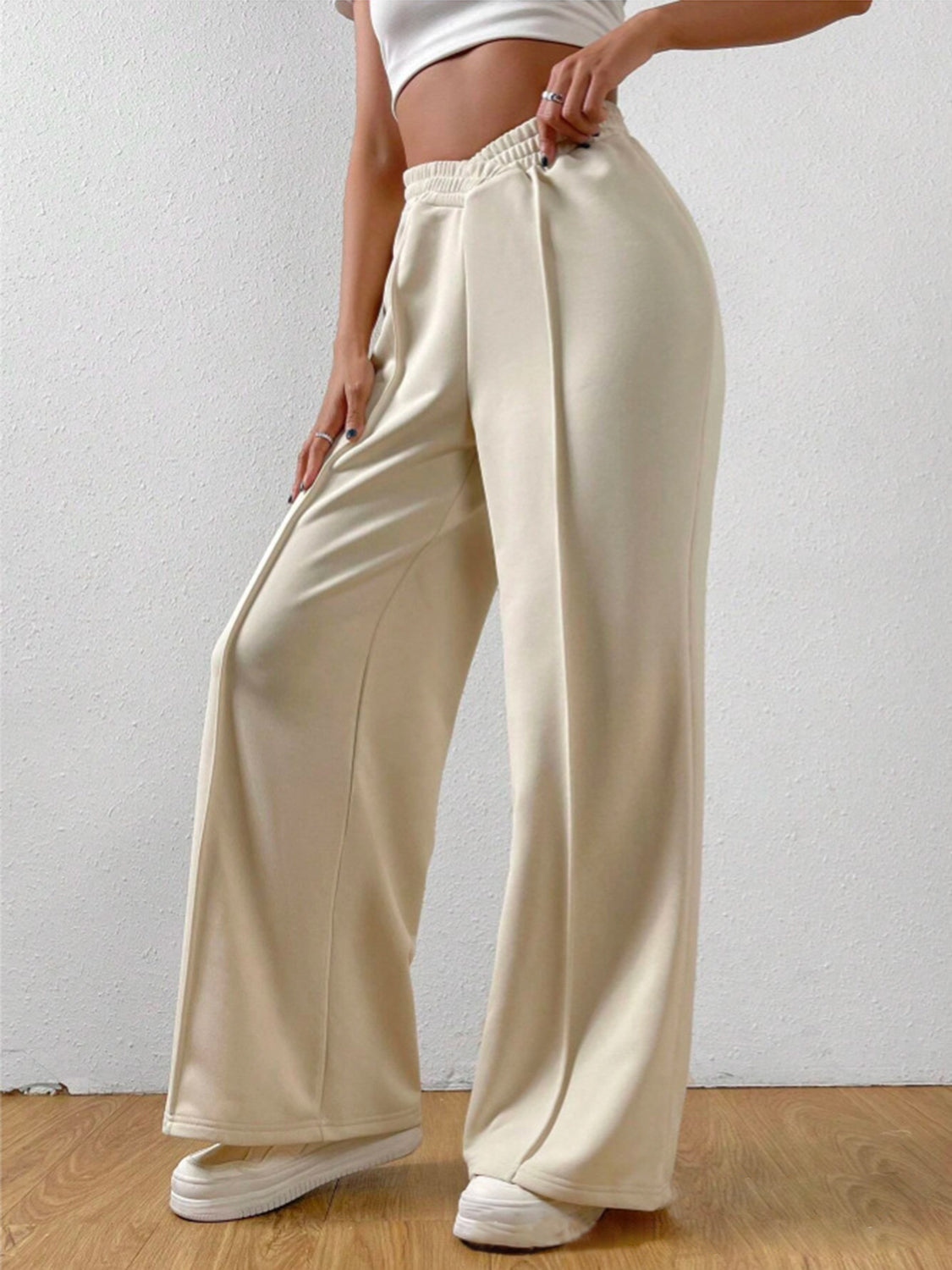 Elastic Wide Leg Pant