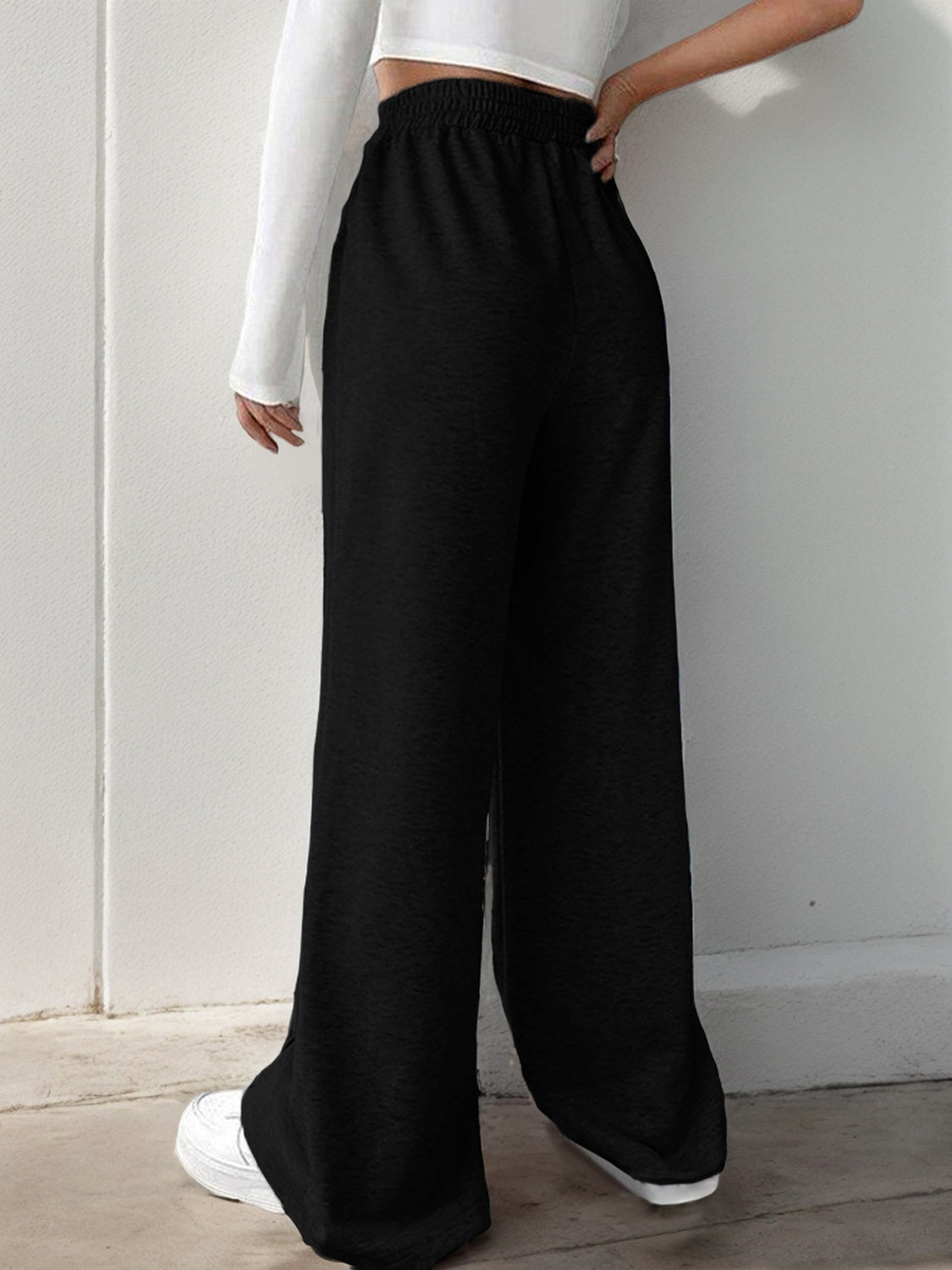 Elastic Wide Leg Pant