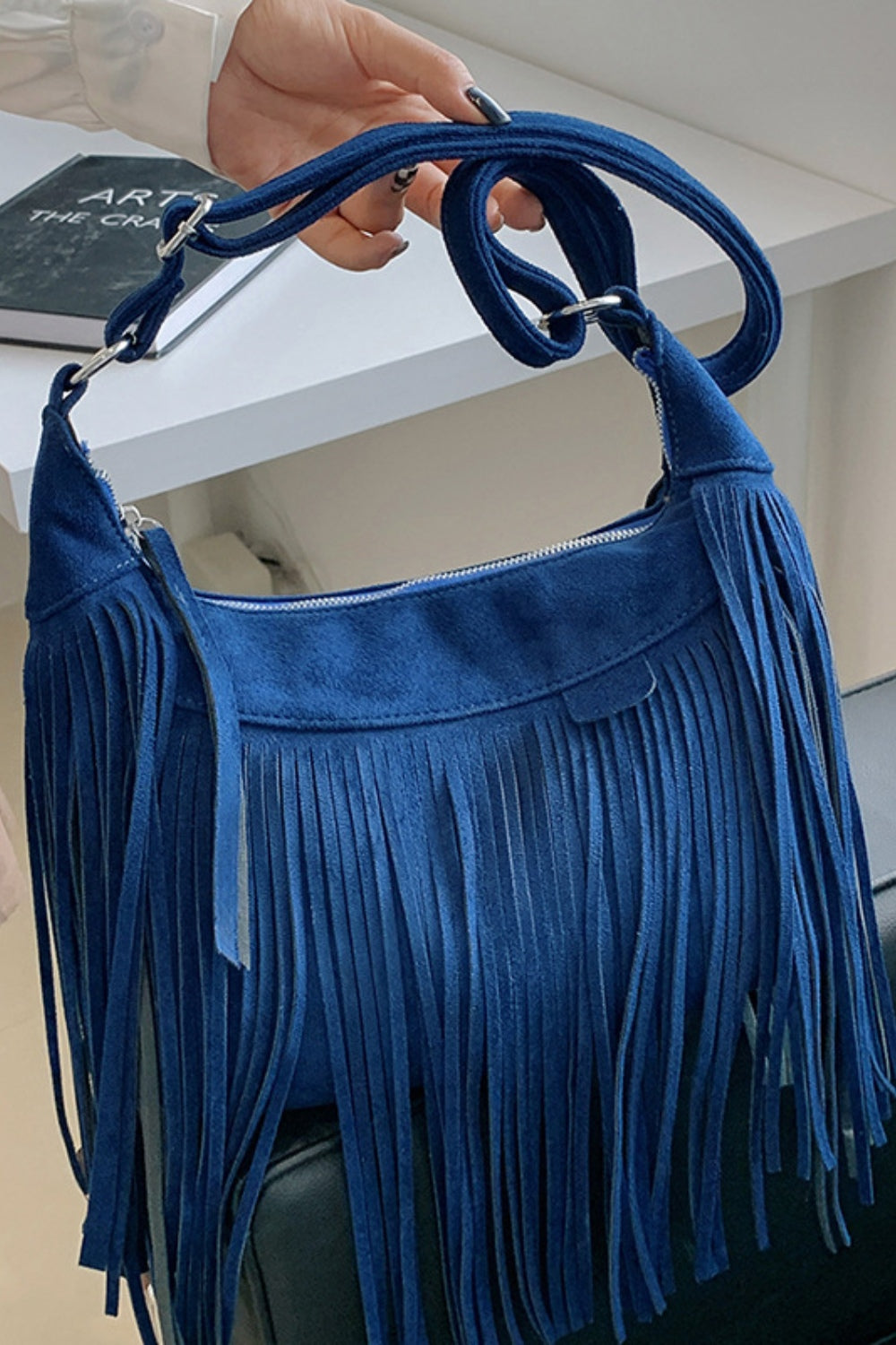 Suede Fringe Handbag