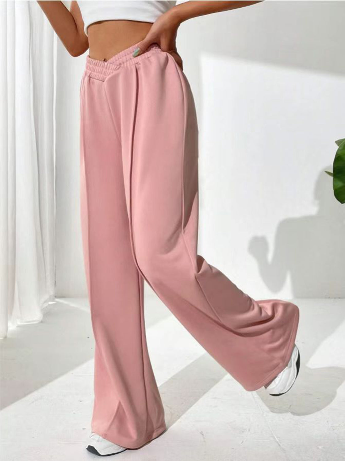 Elastic Wide Leg Pant