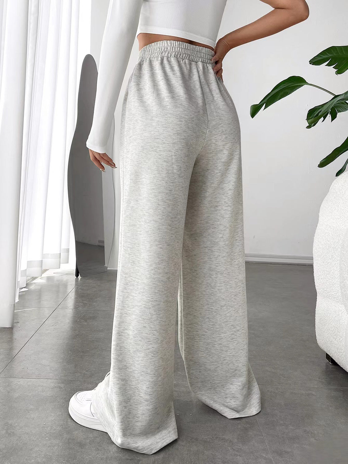 Elastic Wide Leg Pant