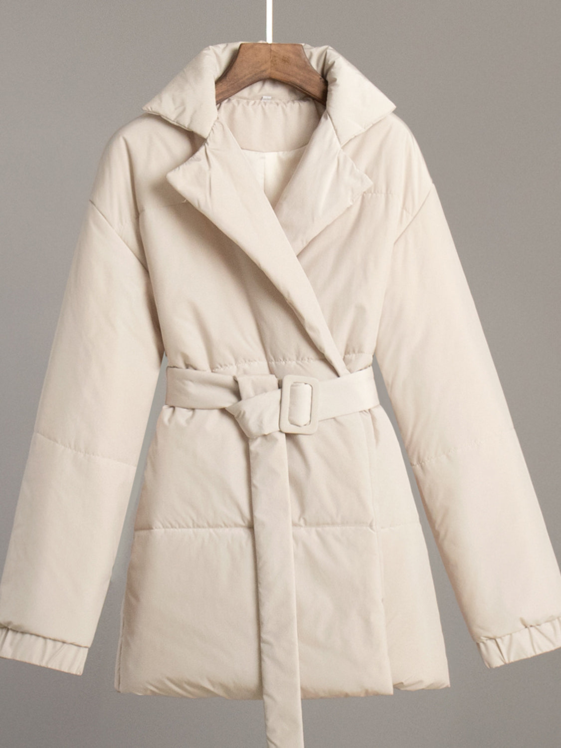 Puffer Winter Coat with Belt