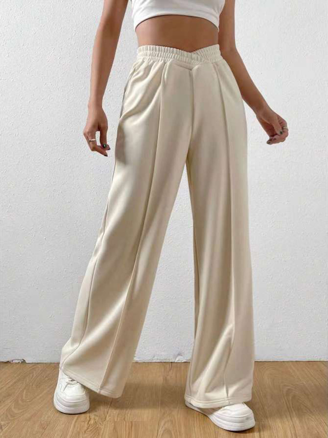 Elastic Wide Leg Pant