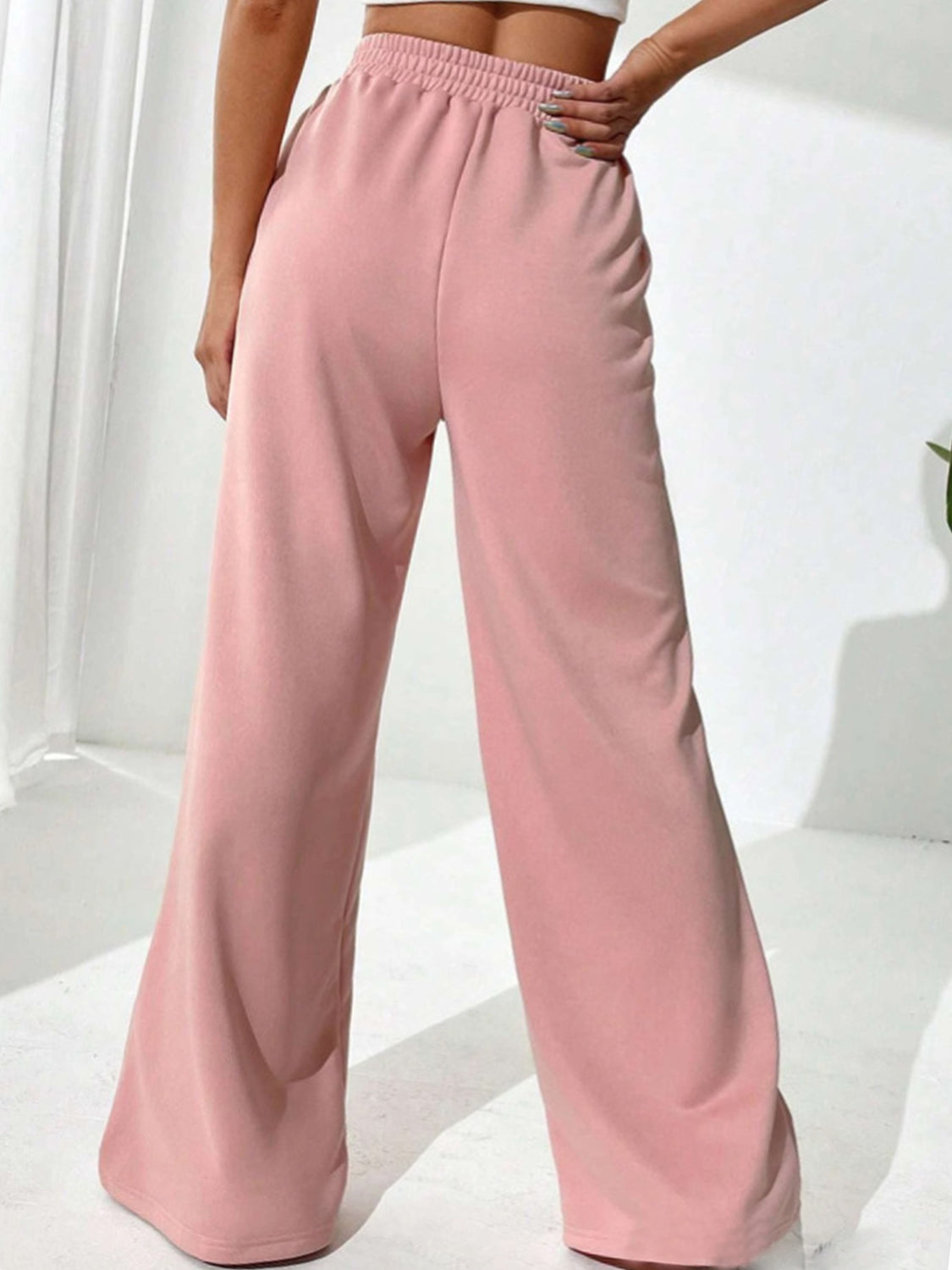 Elastic Wide Leg Pant