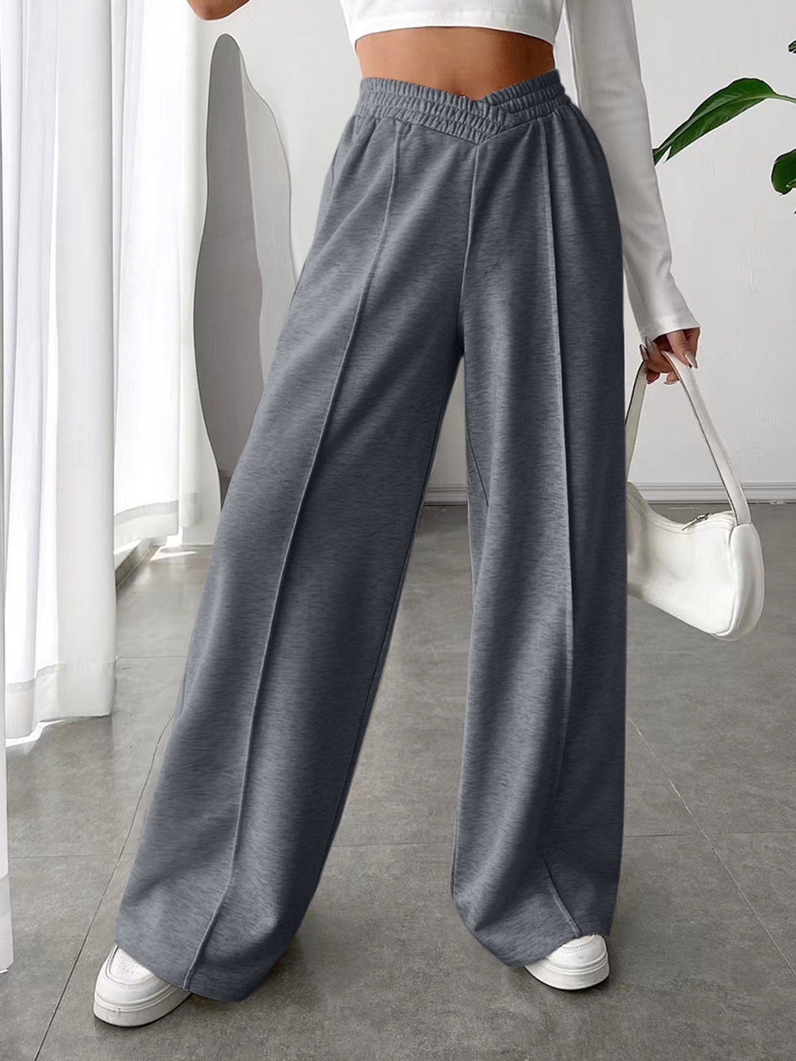 Elastic Wide Leg Pant