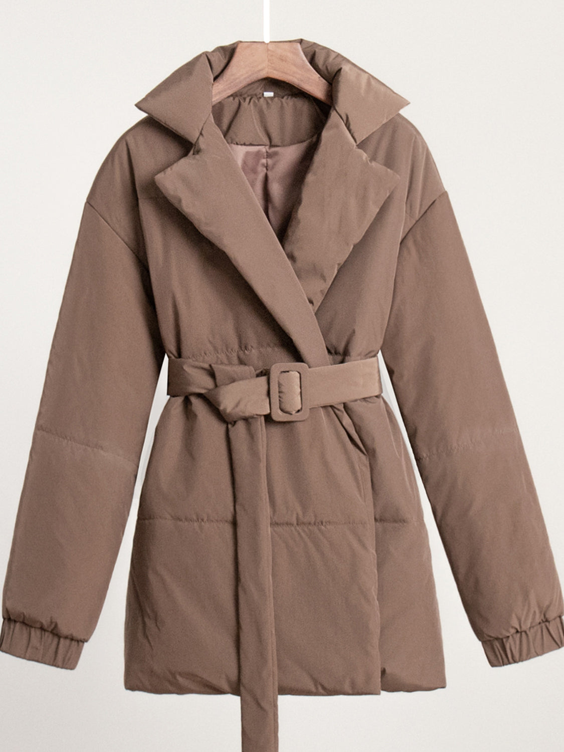 Puffer Winter Coat with Belt