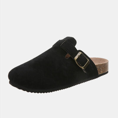 Suede Closed Toe Slide