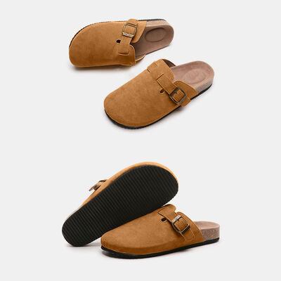 Suede Closed Toe Slide