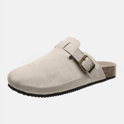 Suede Closed Toe Slide