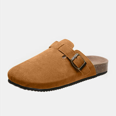 Suede Closed Toe Slide