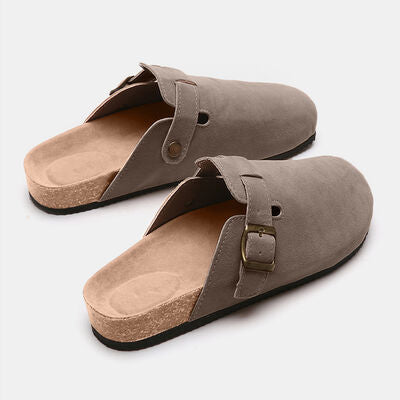 Suede Closed Toe Slide