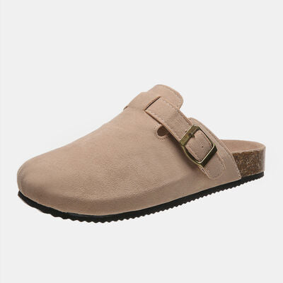 Suede Closed Toe Slide