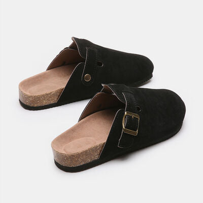 Suede Closed Toe Slide