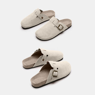 Suede Closed Toe Slide