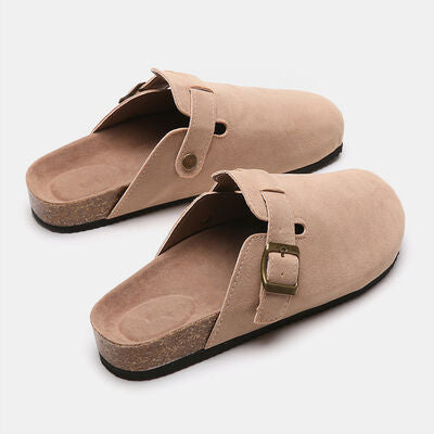 Suede Closed Toe Slide